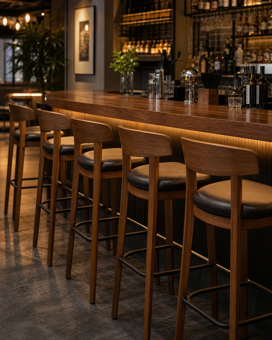 Restaurant bar stools and counter seating